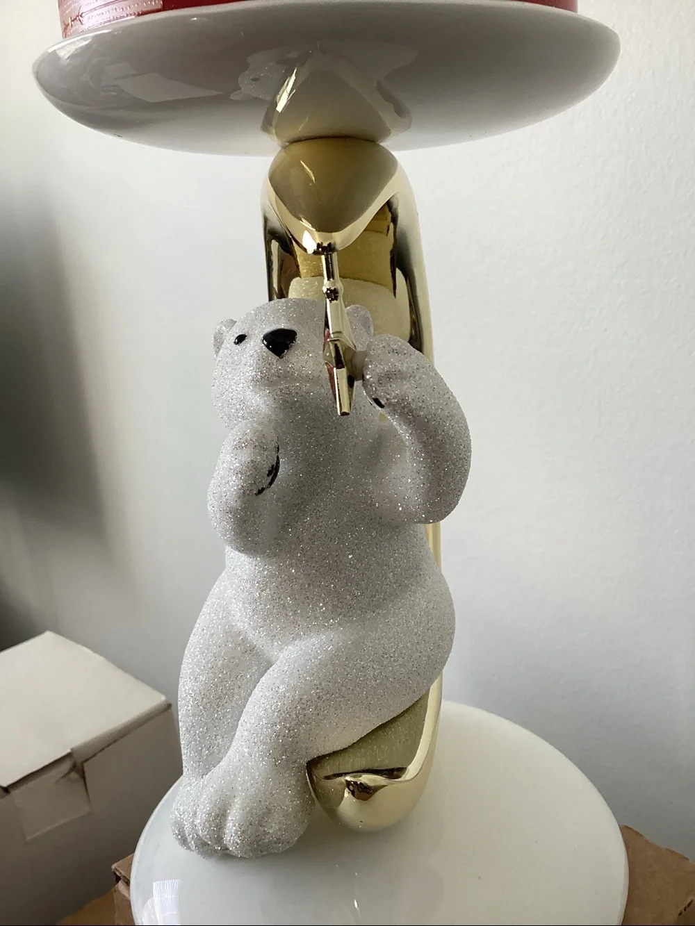 Bath & Body Works Holiday Polar Bear Moon Crescent Three Wick Candle Holder